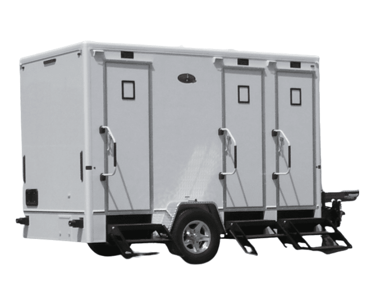 3 Stall Luxury Restroom Trailer Rental