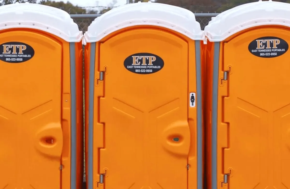 Three Porta Pottes with ETP logo
