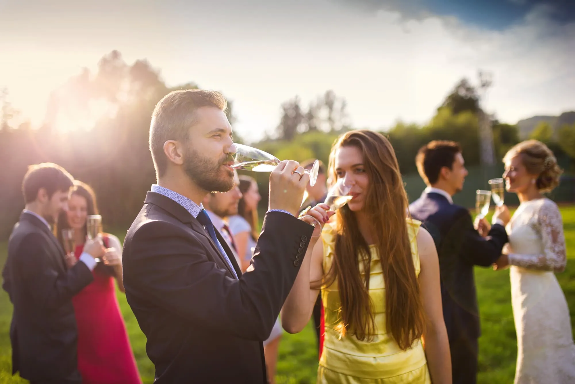 Couple Drinking Champaigne